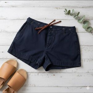 GAP Women’s High Waist Blue Shorts 100% Cotton 3” Inseam Chino Style SZ 6